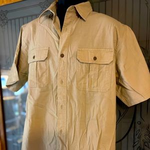 Croft & Barrow Men’s Button Up Short Sleeve Khaki
